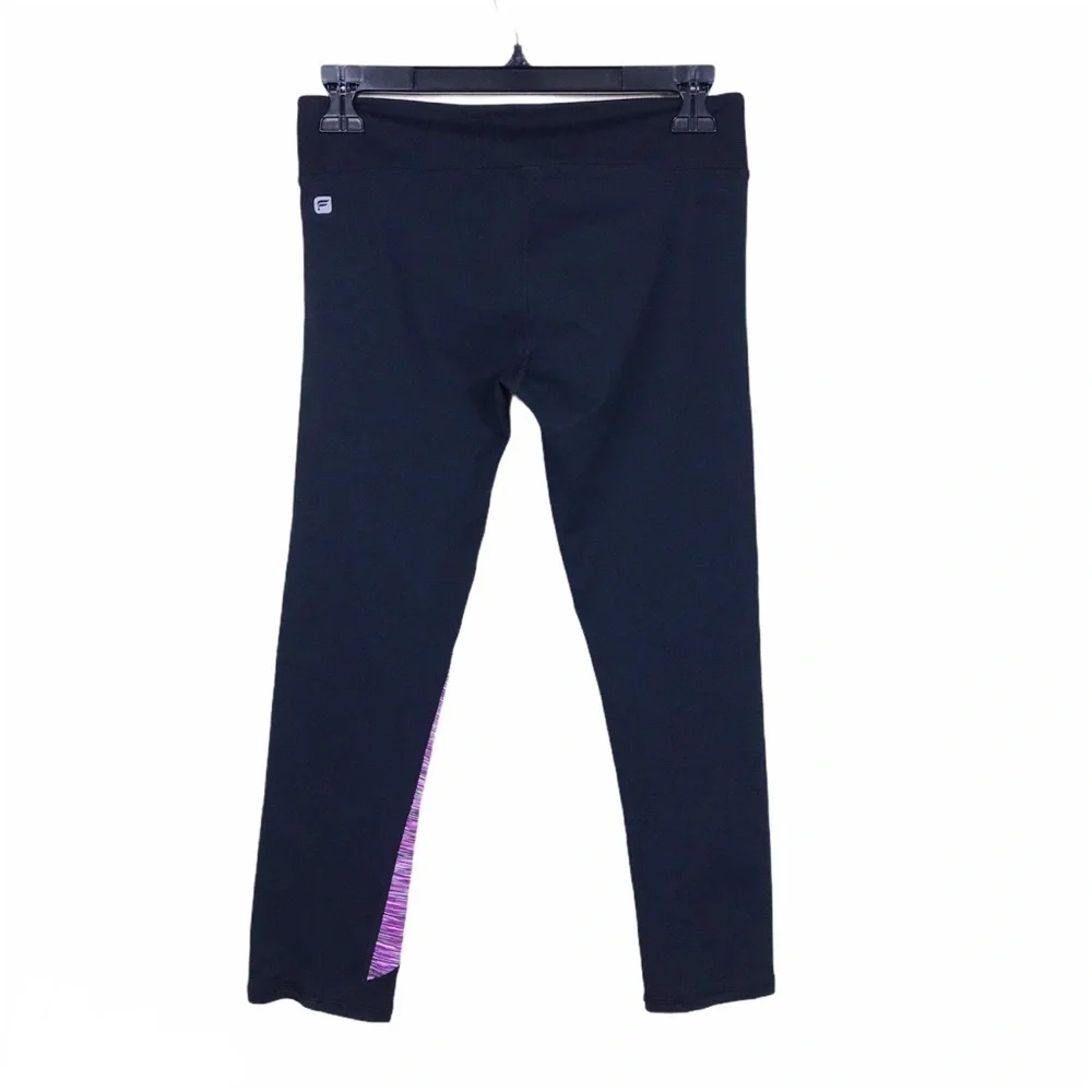 Fabletics Black Stripe Sydney Cropped Leggings XS